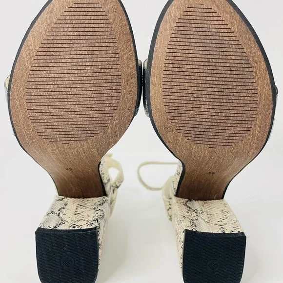 KAANAS Women's Tenedos Heel high ankle strap Open Toe Sandal Shoe Heeled Sz 5M. - Picture 4 of 6